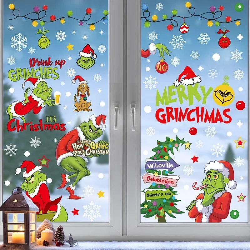 New style Disney Christmas Creative cartoon The Grinch Shop window glass Cars Graffiti Stickers Children's Christmas gifts
New style Disney Christmas Creative cartoon The Grinch Shop window glass Cars Graffiti Stickers Children's Christmas gifts