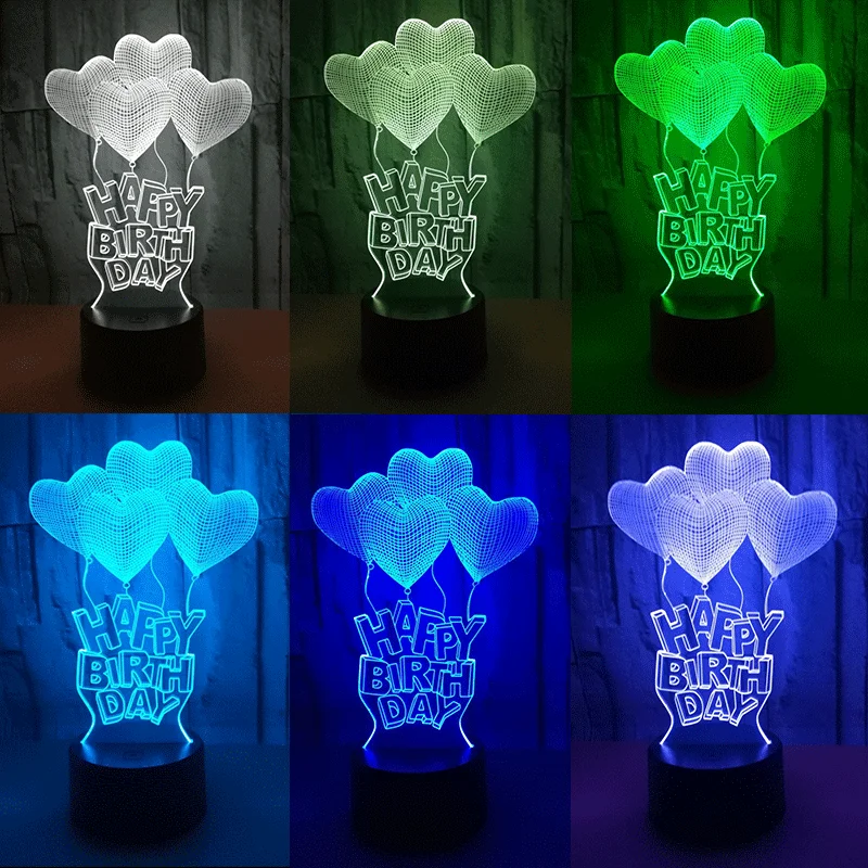 3D Acrylic Lamp Happy Birthday Acrylic Lamp Heart-shaped Balloon Color Transform Valentine's Day 3D Acrylic Lamp
3D Acrylic Lamp Happy Birthday Acrylic Lamp Heart-shaped Balloon Color Transform Valentine's Day 3D Acrylic Lamp