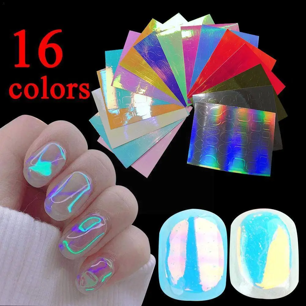 10/16 Colors Japanese Ice Cube Aurora Nail Sticker Decoration Self-Adhesive Manicure Decals Design Holographic Nails Decals H0N6 
10/16 Colors Japanese Ice Cube Aurora Nail Sticker Decoration Self-Adhesive Manicure Decals Design Holographic Nails Decals H0N6