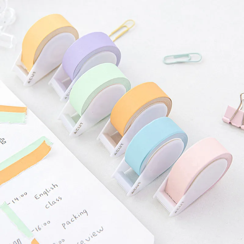 Candy Color Washi Tape with Cutter Machine Mini Portable Tearable Memo Pad Writting Marker Sticky Note Back To School Student
Candy Color Washi Tape with Cutter Machine Mini Portable Tearable Memo Pad Writting Marker Sticky Note Back To School Student
