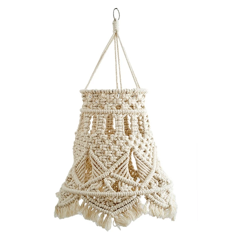 Hand-Knitted Lampshade Macrame Hanging Lamp Decoration For Living Room Tassel Cotton Rope Woven Lampshade Tapestry
Hand-Knitted Lampshade Macrame Hanging Lamp Decoration For Living Room Tassel Cotton Rope Woven Lampshade Tapestry