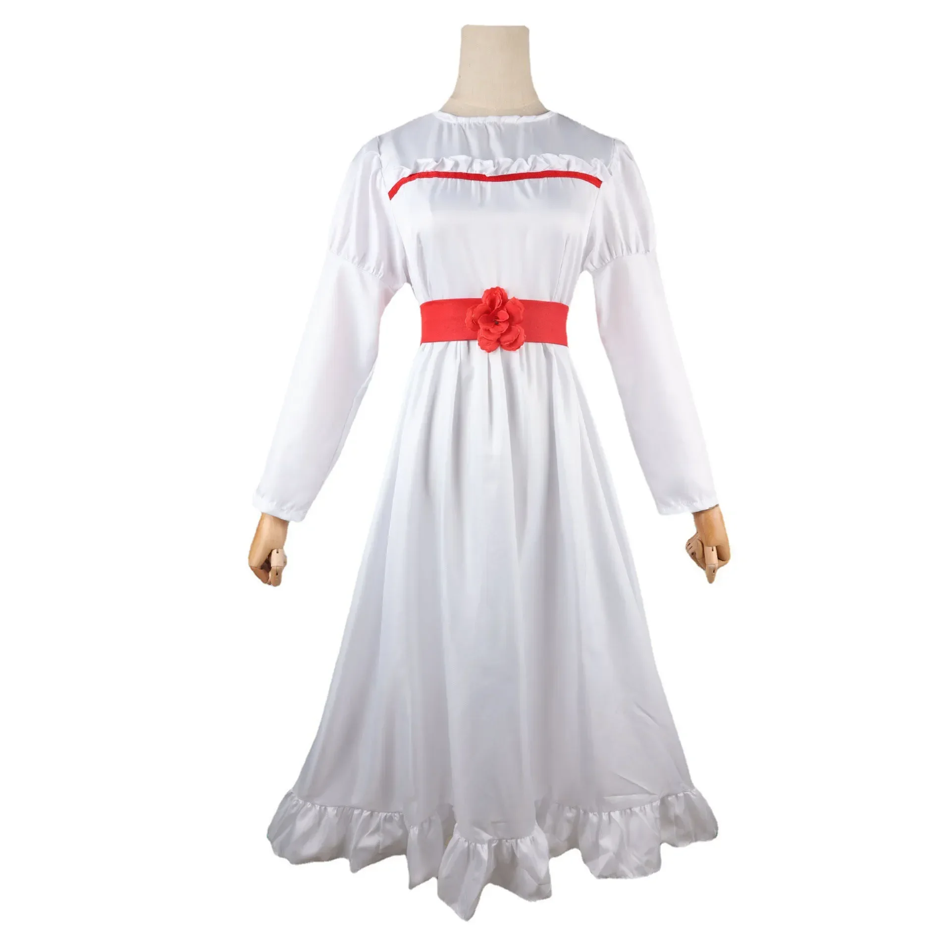 Костюм фильма Annabelle, кукла-призрак, косплей, Белая Женская Длинная модель, яркий карнавал, страшный Хэллоуин
Костюм фильма Annabelle, кукла-призрак, косплей, Белая Женская Длинная модель, яркий карнавал, страшный Хэллоуин