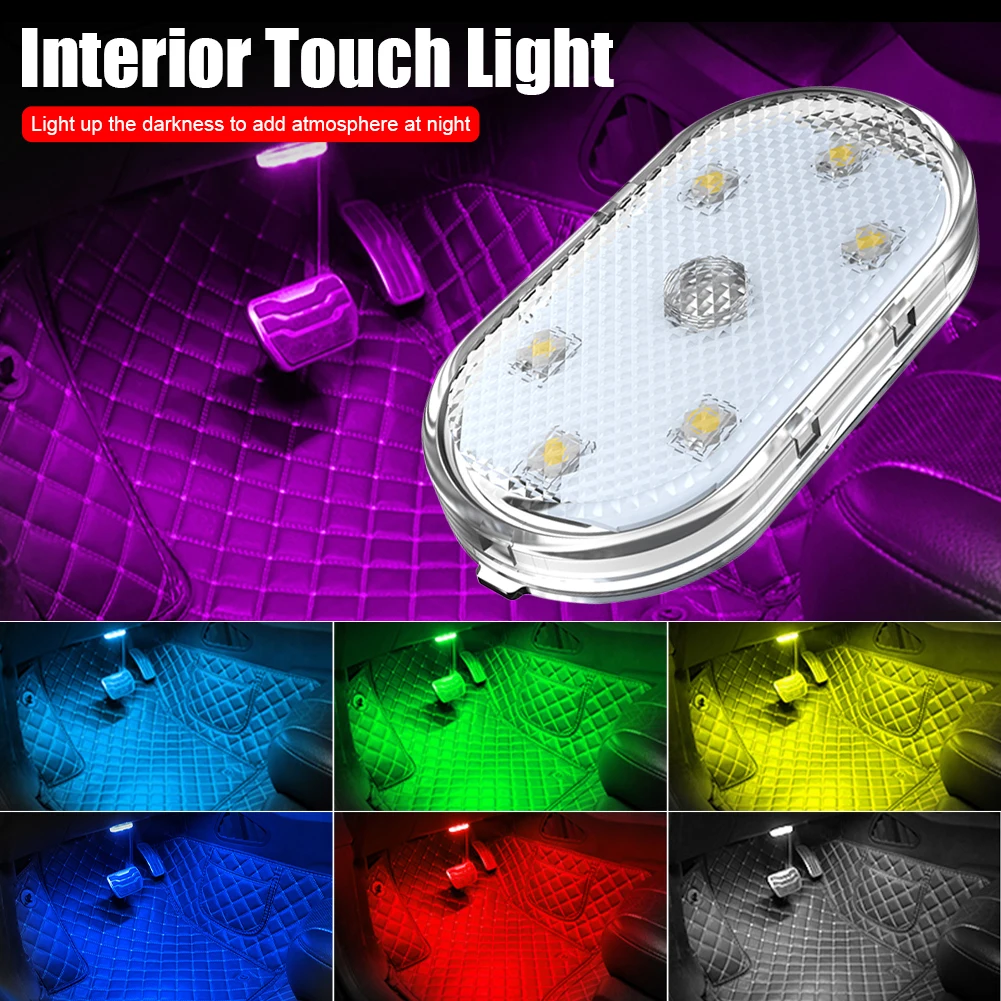 1pc Car LED Touch Lights Wireless Interior Light Auto Roof Ceiling Reading Lamps for Door Foot Trunk Storage Box USB Charging
1pc Car LED Touch Lights Wireless Interior Light Auto Roof Ceiling Reading Lamps for Door Foot Trunk Storage Box USB Charging