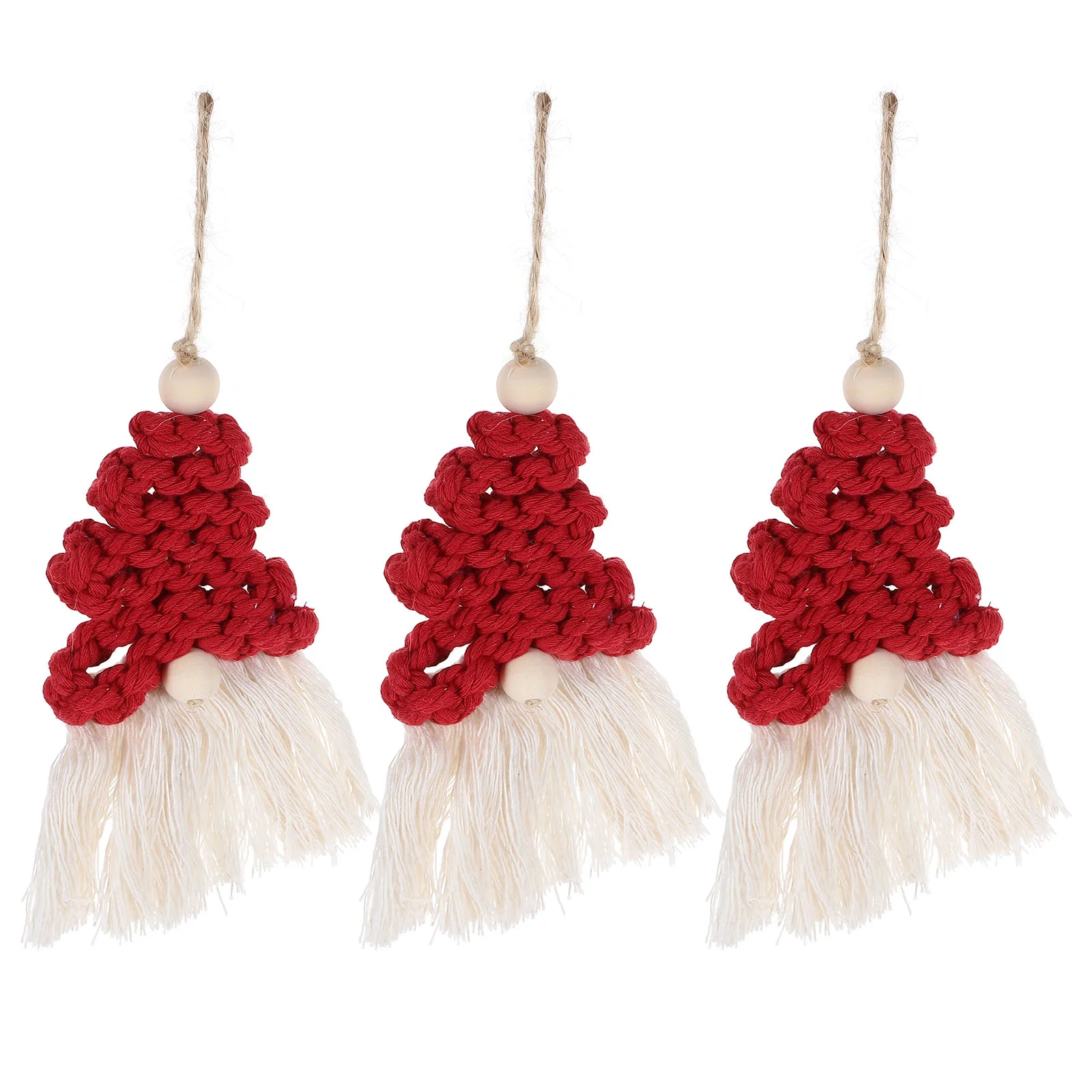 3 Pcs Decor Christmas Macrame Ornaments Xmas Party Props Tree Wood Hanging Decors
3 Pcs Decor Christmas Macrame Ornaments Xmas Party Props Tree Wood Hanging Decors
