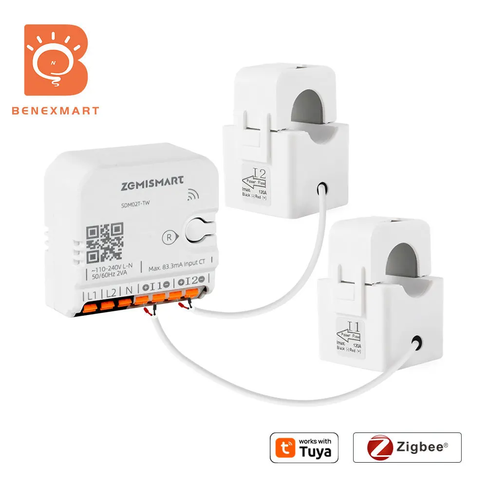 Умный двухфазный счетчик энергии SDM02 Tuya Smart 120А
Умный двухфазный счетчик энергии SDM02 Tuya Smart 120А