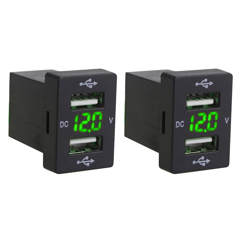 2X 12V Car Charger With Fuse For Toyota 5V 4.2A Car Charging Socket Charger For Phone LED Display Meter Voltmeter,Green
2X 12V Car Charger With Fuse For Toyota 5V 4.2A Car Charging Socket Charger For Phone LED Display Meter Voltmeter,Green