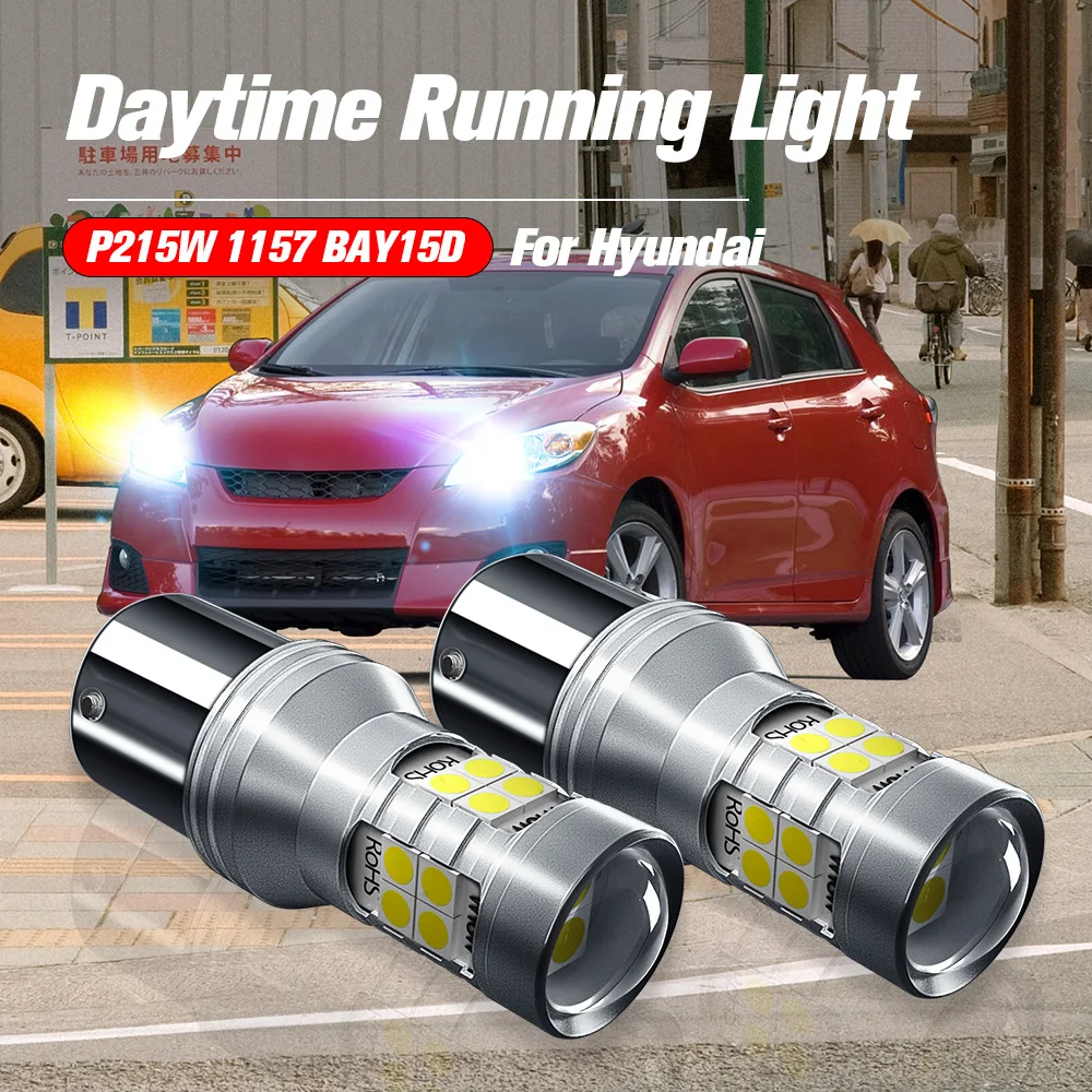 

2pcs LED Daytime Running Light DRL Bulb Lamp P21/5W 1157 BAY15D Canbus No Error For Hyundai Creta 2016-2021 Sonata 8 2019-2021