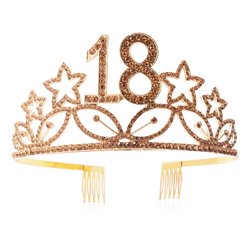 Короны на день рождения 18, 21, 30, 40, 50 дней рождения, Корона из розового золота с кристаллами, тиара для женщин, аксессуары для волос на день рож... 
Короны на день рождения 18, 21, 30, 40, 50 дней рождения, Корона из розового золота с кристаллами, тиара для женщин, аксессуары для волос на день рож...