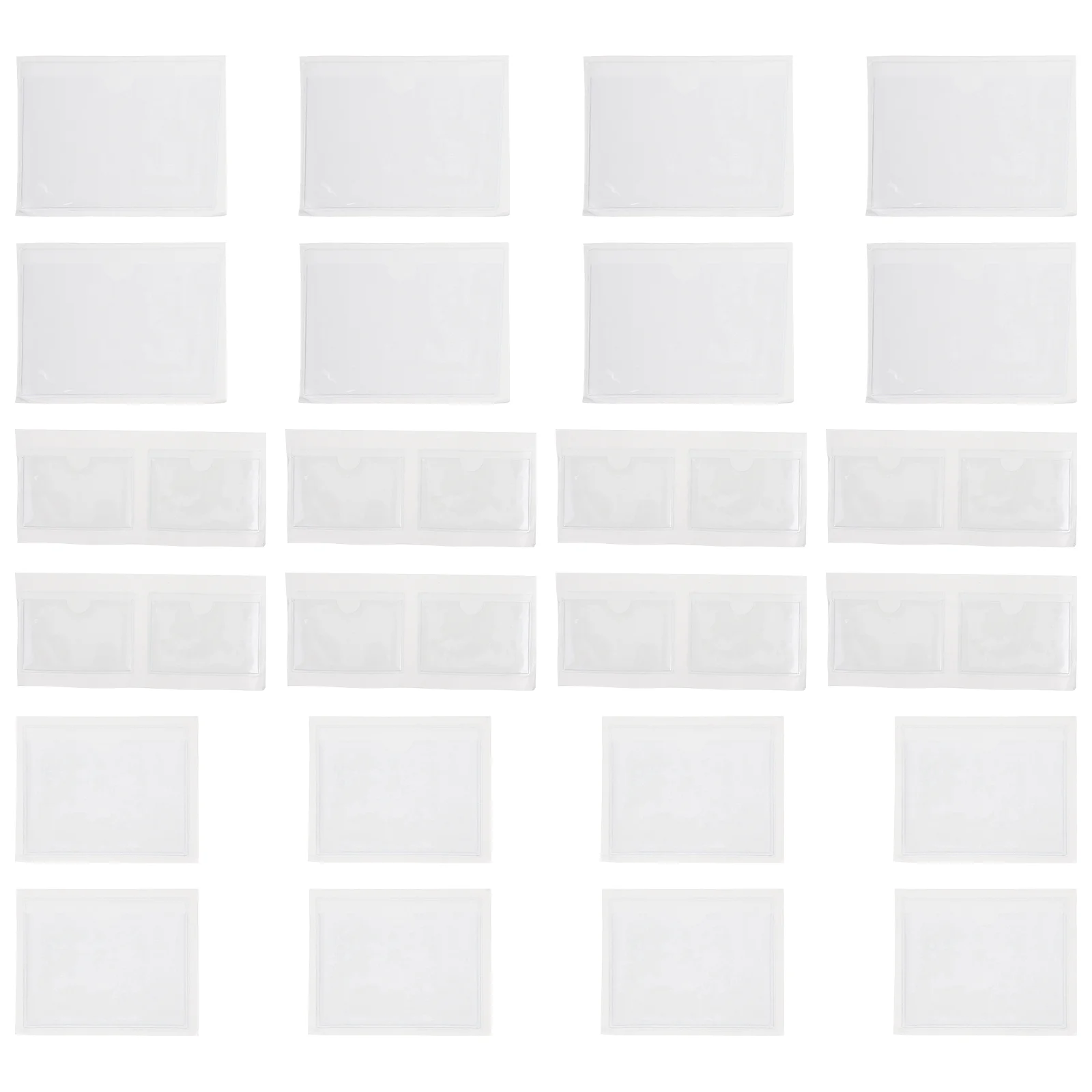 24pcs Library Pockets Adhesive Transparent Clear Label Holder Business Cards Sleeves Cards Sleeves
24pcs Library Pockets Adhesive Transparent Clear Label Holder Business Cards Sleeves Cards Sleeves