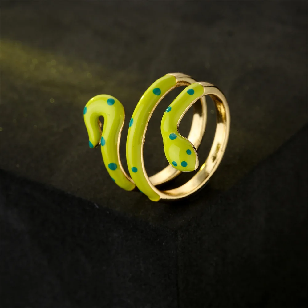 Stylish Personality Snake Shape Adult Ring Simple Style Drip Oil Craft Lolita Metal Ring Adjustable Multicolor Trend Accessories
Stylish Personality Snake Shape Adult Ring Simple Style Drip Oil Craft Lolita Metal Ring Adjustable Multicolor Trend Accessories