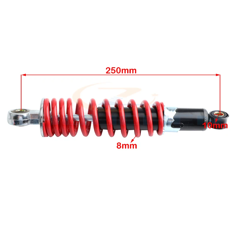 Rear 250mm 8mm Shock Absorber Suspension Spring For Motorcycle 50cc-150cc Scooter ATV Go Kart Buggy Pit Dirt Bike
Rear 250mm 8mm Shock Absorber Suspension Spring For Motorcycle 50cc-150cc Scooter ATV Go Kart Buggy Pit Dirt Bike