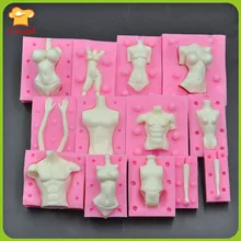 18 Styles /Soft Pottery Clay Making Tools Doll Silicone Mold Body Mould Leg Arm