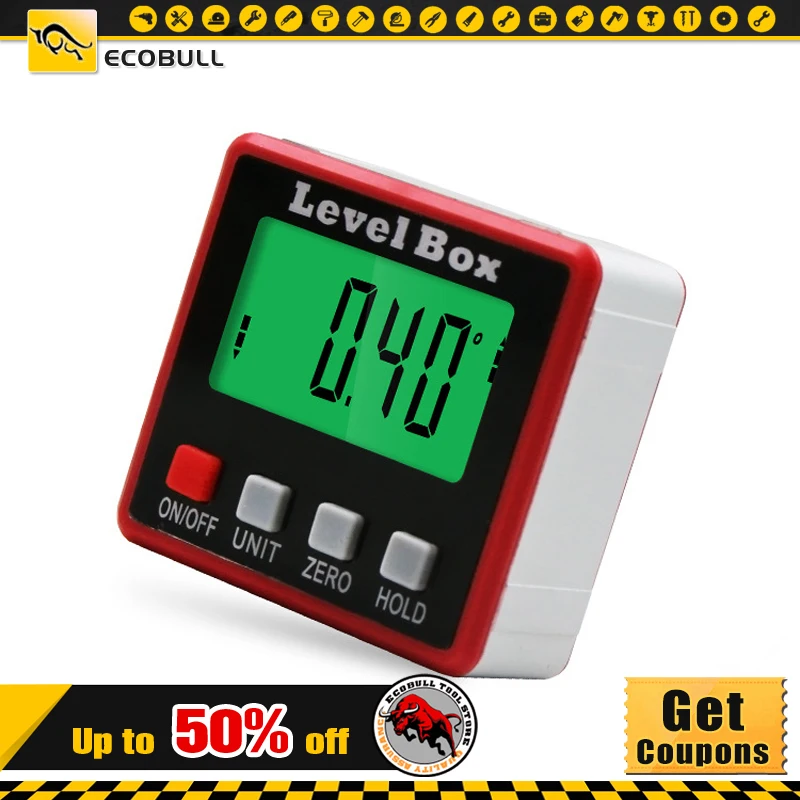 Mini 360° Digital Protractor Inclinometer LCD Electronic Level Box Magnetic Base Angle Ruler Goniometer Measuring Tool
Mini 360° Digital Protractor Inclinometer LCD Electronic Level Box Magnetic Base Angle Ruler Goniometer Measuring Tool