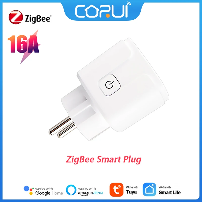 CoRui Tuya ZigBee Smart Plug EU 16A 110-250V Timing Function Smart Home Wireless Socket Work With Alexa Google Home Assistant
CoRui Tuya ZigBee Smart Plug EU 16A 110-250V Timing Function Smart Home Wireless Socket Work With Alexa Google Home Assistant