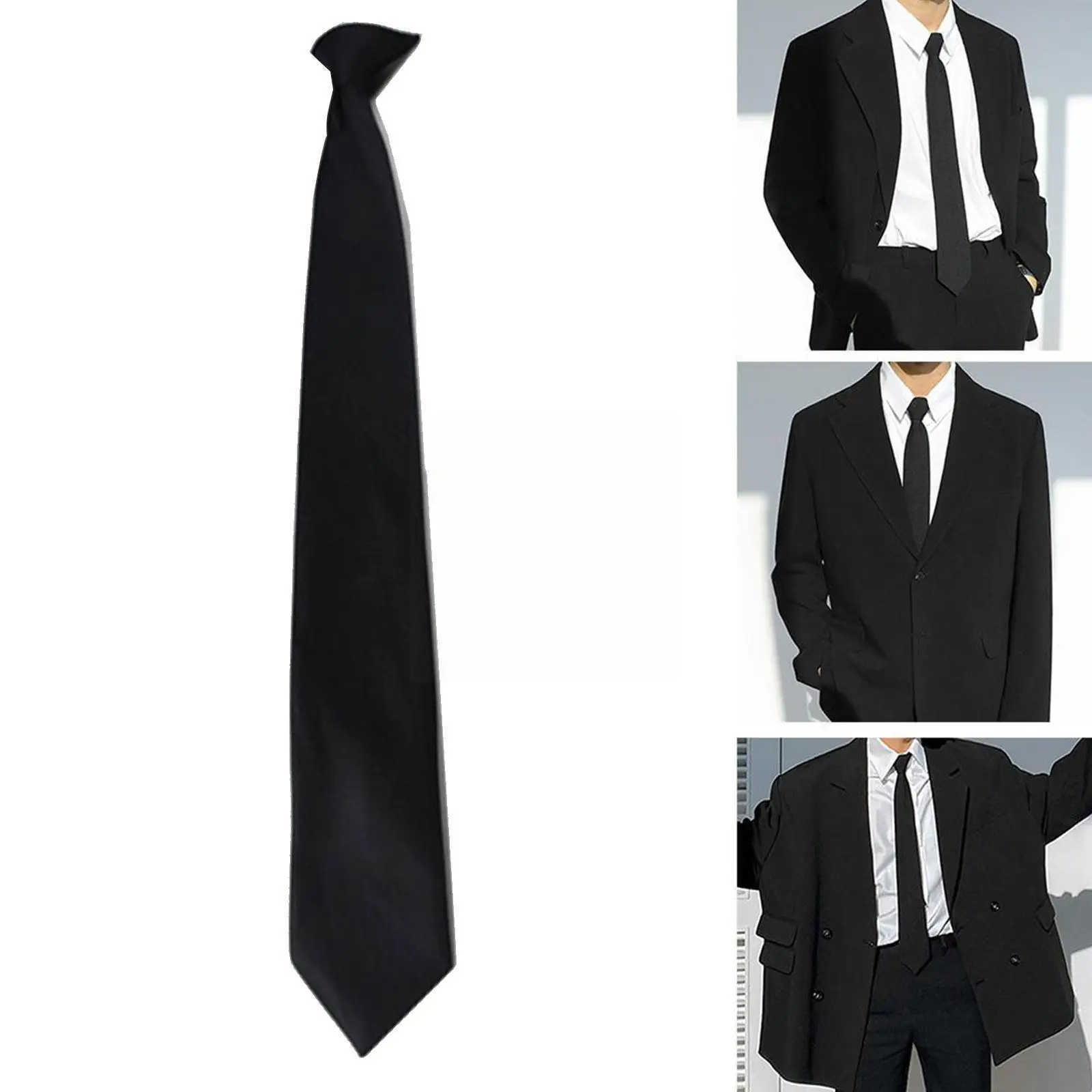 Buckle Lazy Tie Uniform Pre-tied Adjustable Neck Strap Tie For Wedding Funeral Formal Business Tie Black Tie A4i0
Buckle Lazy Tie Uniform Pre-tied Adjustable Neck Strap Tie For Wedding Funeral Formal Business Tie Black Tie A4i0