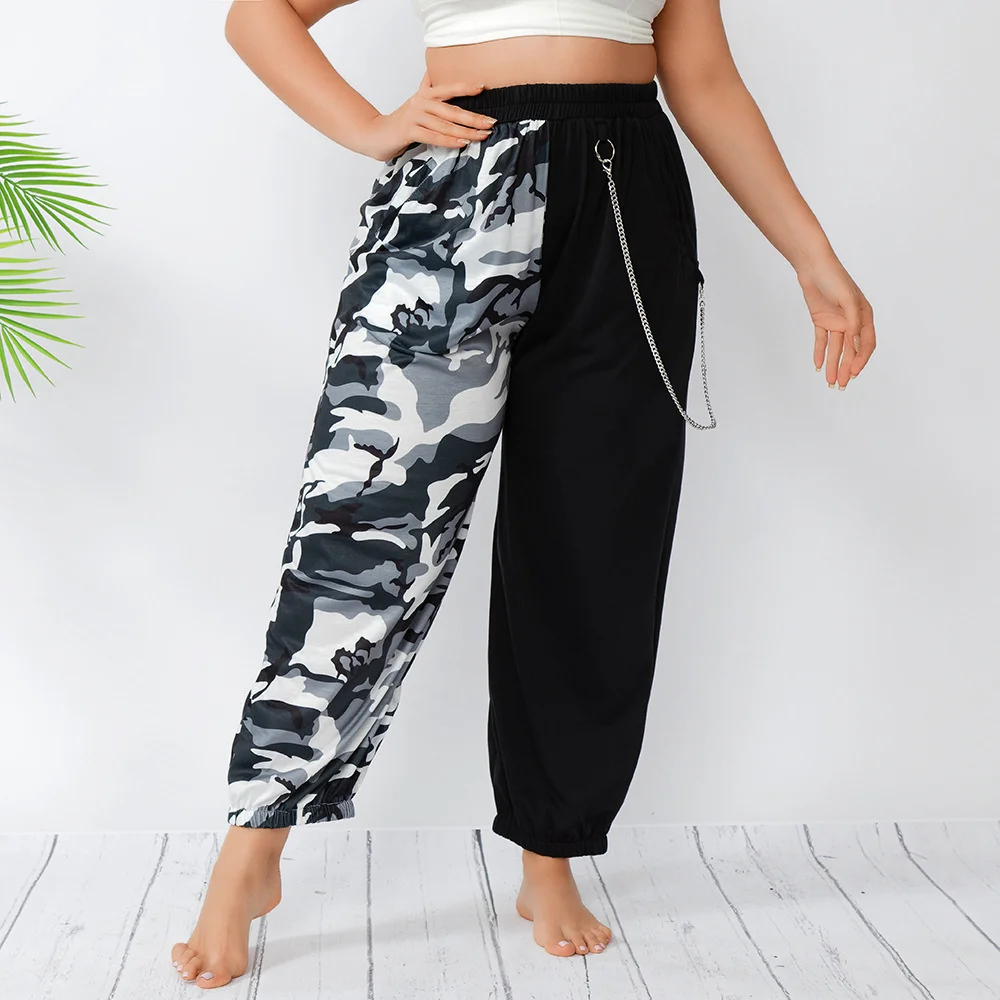 Plus size street legged Harlan pants summer Trendy camouflage large stitching chain loose hip hop casual pants
Plus size street legged Harlan pants summer Trendy camouflage large stitching chain loose hip hop casual pants