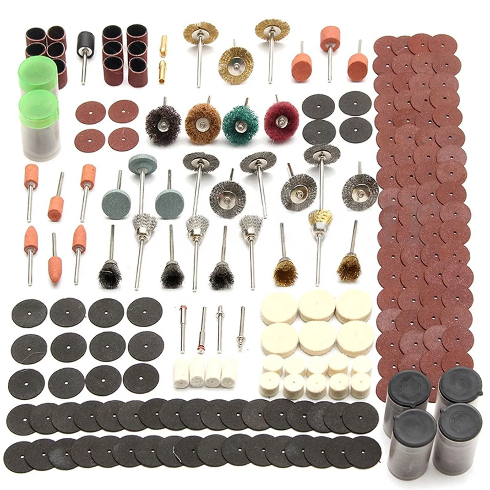 350 Pieces Electric Grinder Rotary Tool Accessory Bit Set For Grinding Sanding Polishing Disc Wheel Tip Cutter Drill Disc
350 Pieces Electric Grinder Rotary Tool Accessory Bit Set For Grinding Sanding Polishing Disc Wheel Tip Cutter Drill Disc
