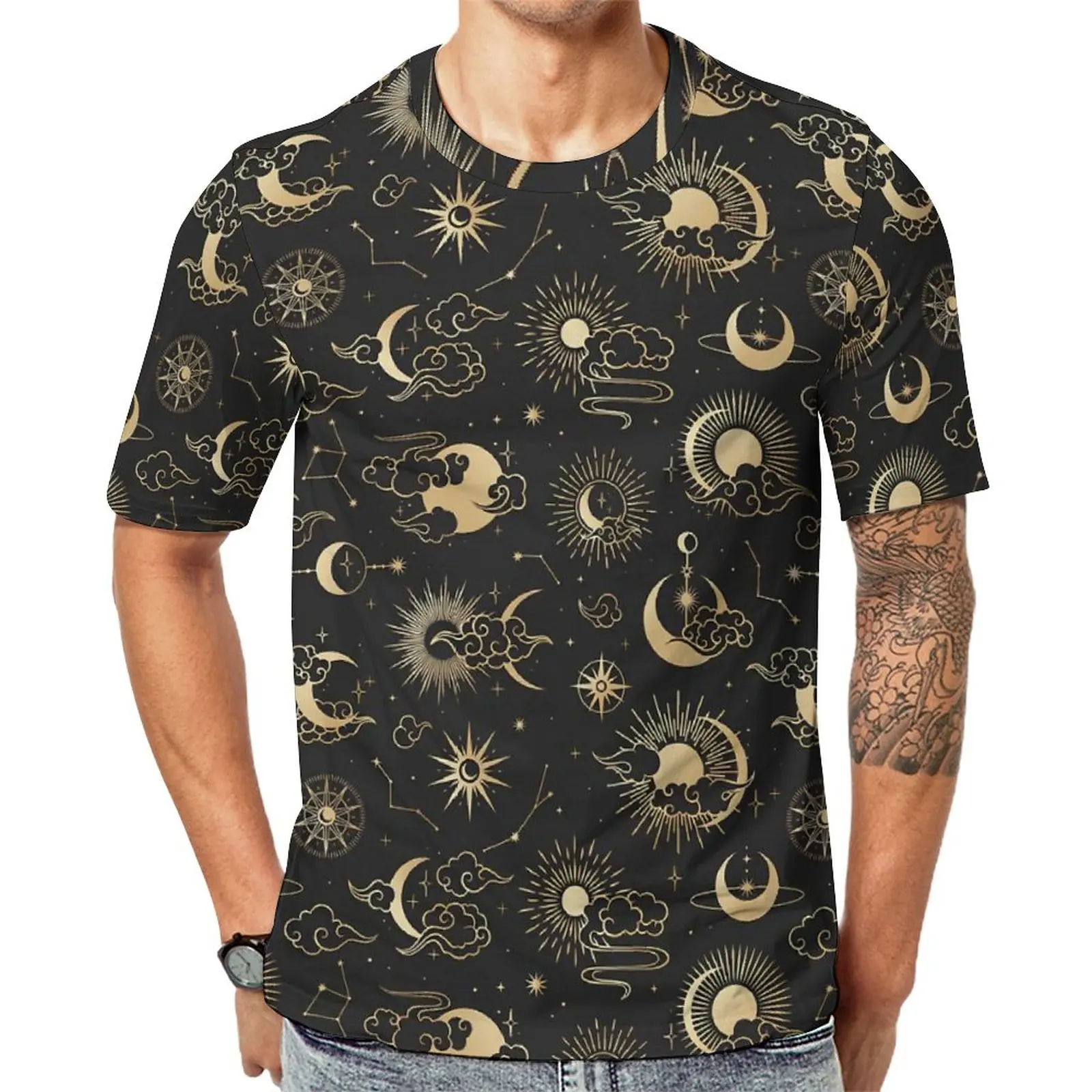 Astrology Art T Shirt Moon Star Sun Streetwear T-Shirts O-Neck Vintage Tshirt Summer Man Pattern Tees Plus Size 6XL
Astrology Art T Shirt Moon Star Sun Streetwear T-Shirts O-Neck Vintage Tshirt Summer Man Pattern Tees Plus Size 6XL