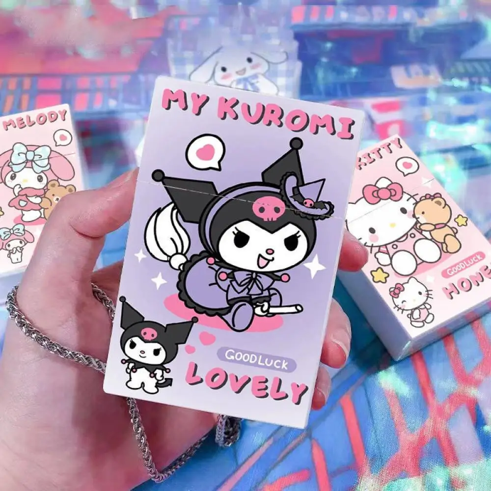 

Cigarette Case Kawaii Sanrio Hello Kitty Kuromi Cinnamoroll Anime Figure Storage Card Hidden Smoke Artifact Portable New Style