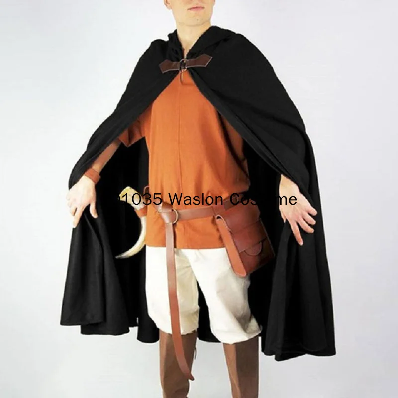 Medieval Cloak Men Retro Hooded Long Cape Coat Pirate Viking Cos Halloween Party Gothic Cosplay Costume Halloween Black Cloaks
Medieval Cloak Men Retro Hooded Long Cape Coat Pirate Viking Cos Halloween Party Gothic Cosplay Costume Halloween Black Cloaks