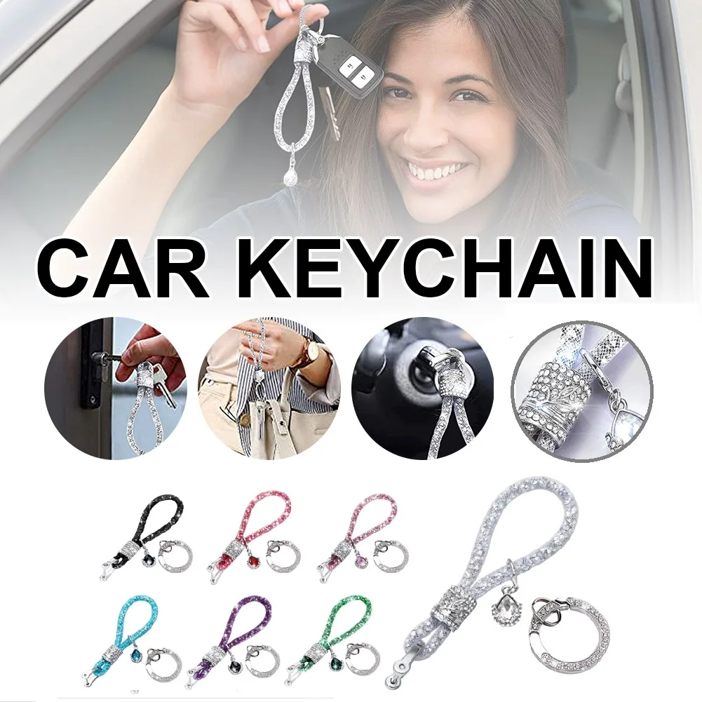 Crystal Car Keychain Bling Shiny Rhinestone Key Chain with D-Ring Alloy Keyring Rope Jewelry for Women Girl Gift Car Accessories
Crystal Car Keychain Bling Shiny Rhinestone Key Chain with D-Ring Alloy Keyring Rope Jewelry for Women Girl Gift Car Accessories