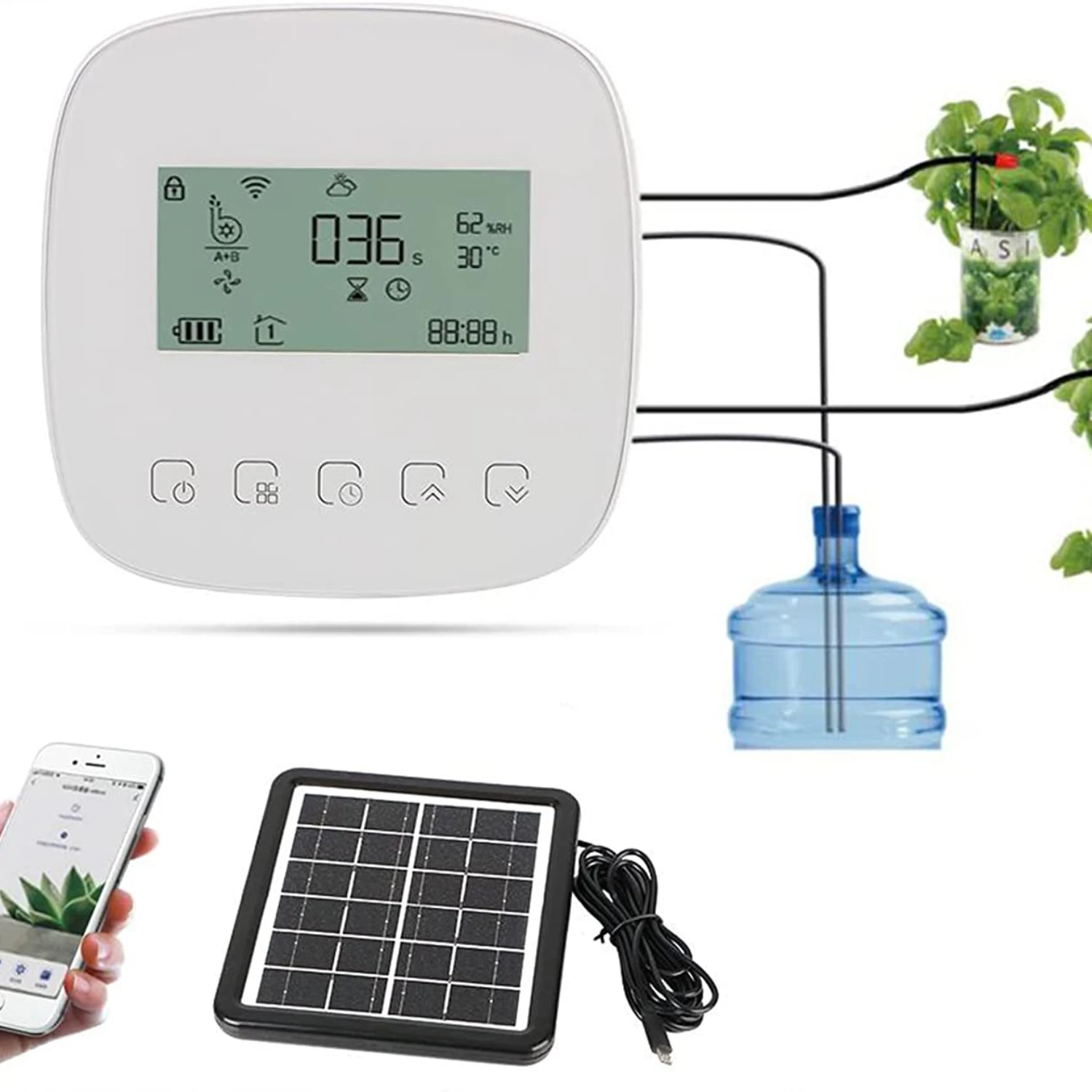 Smart WiFi Watering Machine Automatic Micro-drip Irrigation System Plants Controller System Irrigation Tool Alexa Google
Smart WiFi Watering Machine Automatic Micro-drip Irrigation System Plants Controller System Irrigation Tool Alexa Google