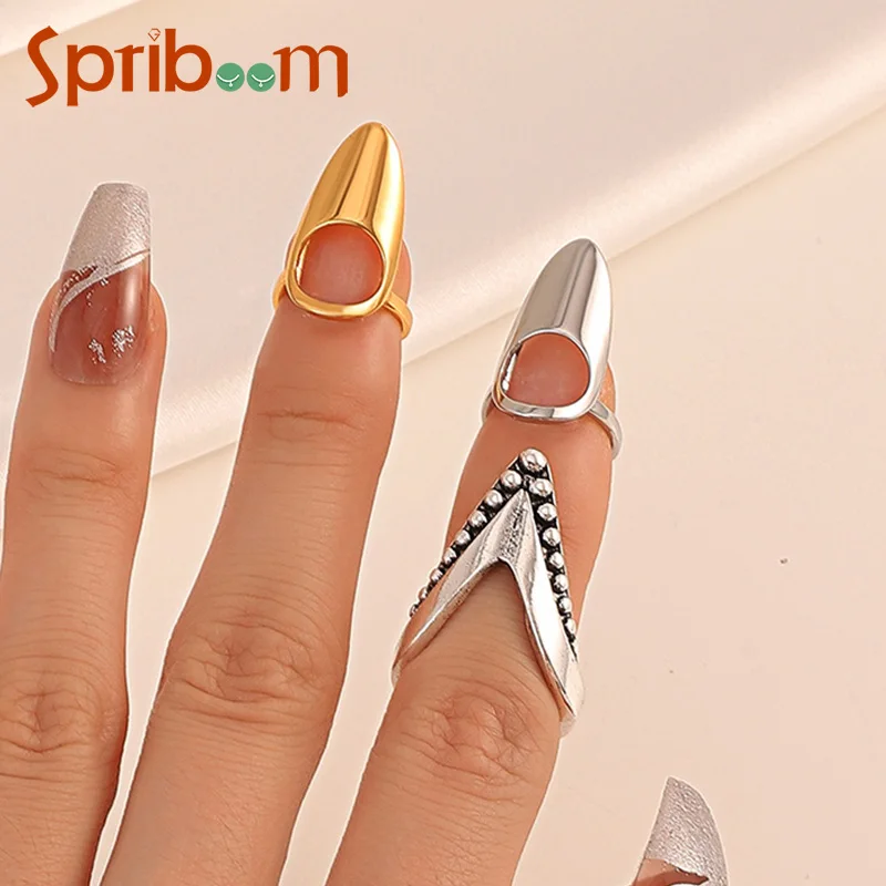 Trendy Nail Rings for Women Girls Geometric Protective Nail Cool Jewelry Metal Silver Color Ring Statement Accessories 2023
Trendy Nail Rings for Women Girls Geometric Protective Nail Cool Jewelry Metal Silver Color Ring Statement Accessories 2023
