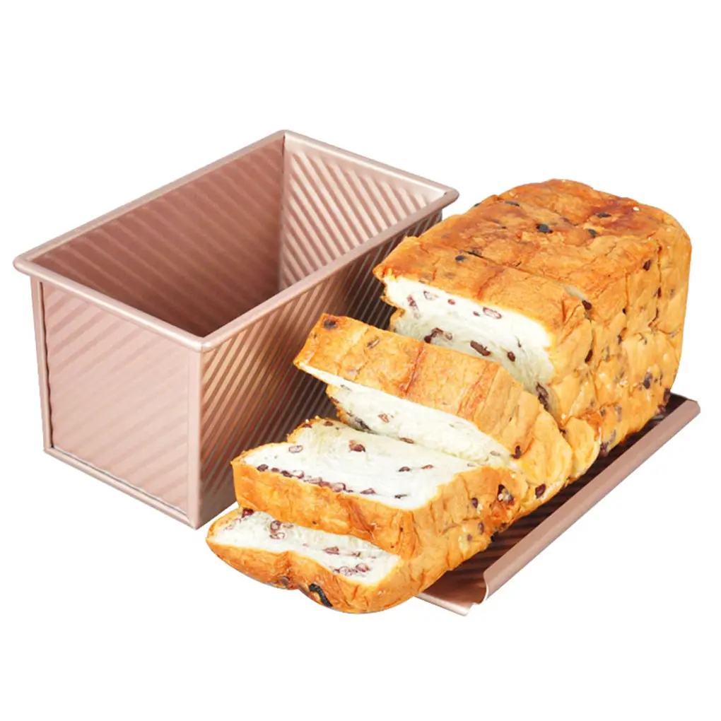 1pc Loaf Pan With Cover Bread Baking Mould Cake Toast Non-Stick Toast Box With Lid Gold Aluminized Steel Bread Mould Bread Mold
1pc Loaf Pan With Cover Bread Baking Mould Cake Toast Non-Stick Toast Box With Lid Gold Aluminized Steel Bread Mould Bread Mold