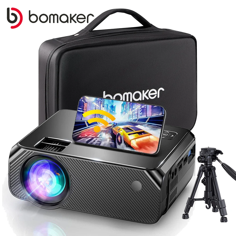 BOMAKER HD Mini Projector GC355 Support 1920 x 1080P LED Android WiFi Projector Video Home Cinema 3D Smart Movie Game Projector
BOMAKER HD Mini Projector GC355 Support 1920 x 1080P LED Android WiFi Projector Video Home Cinema 3D Smart Movie Game Projector
