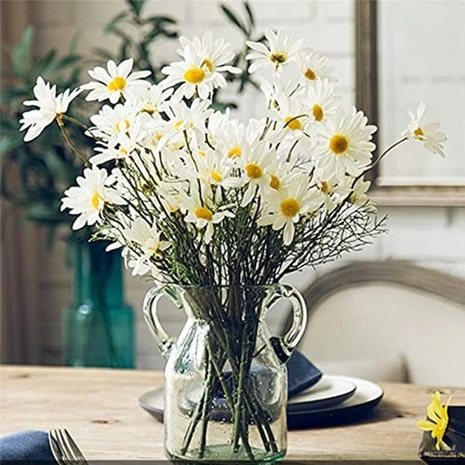 Artificial Daisy High-end Simulation Fake Silk Daisy Flower Bouquet for Home Wedding Party Garden Craft Art Decor Not Included
Artificial Daisy High-end Simulation Fake Silk Daisy Flower Bouquet for Home Wedding Party Garden Craft Art Decor Not Included