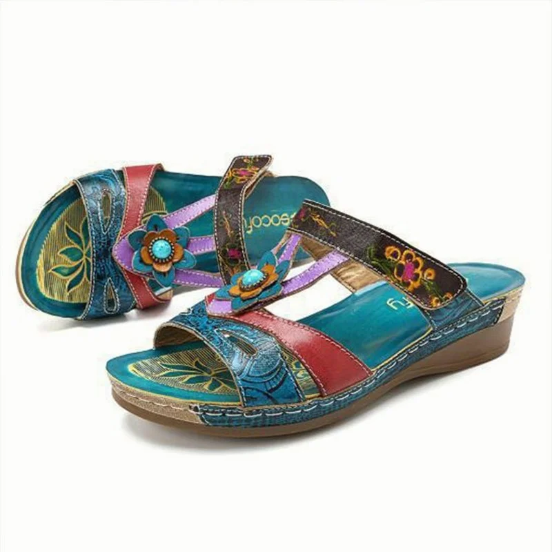 Print Flower Slippers Women Summer Open Toe Thick Bottom Platform Slides Woman Fashion Med Heel Bohemia Sandals Flip Flop
Print Flower Slippers Women Summer Open Toe Thick Bottom Platform Slides Woman Fashion Med Heel Bohemia Sandals Flip Flop