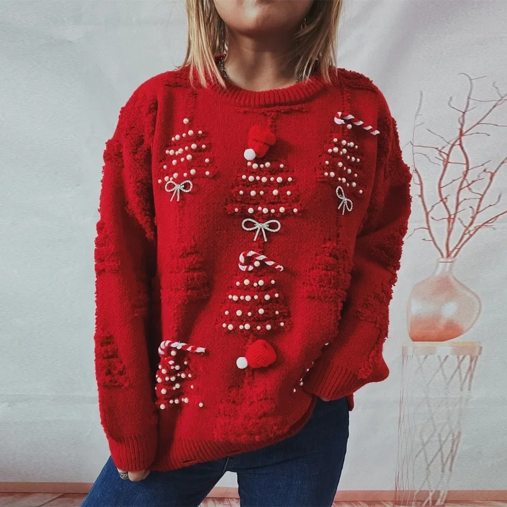 2024 Christmas Sweater for Women Winter Ladies Sweater Elegant Round Neck Sweatshirts Pullovers Women's Sweaters Female Clothing
2024 Christmas Sweater for Women Winter Ladies Sweater Elegant Round Neck Sweatshirts Pullovers Women's Sweaters Female Clothing