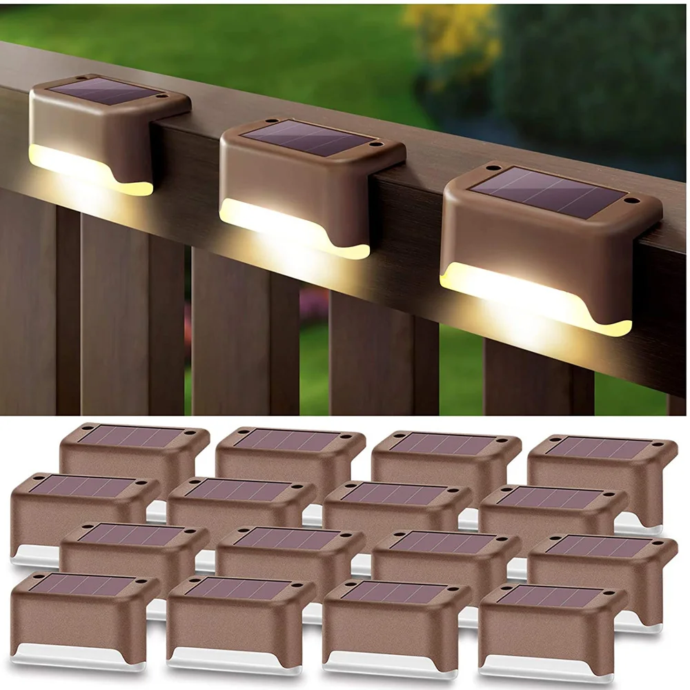 

Solar Deck Lights Fence Post Solar Lights for Patio Pool Stairs Step and Pathway LED Deck Lights Solar Powered Outdoor Lights