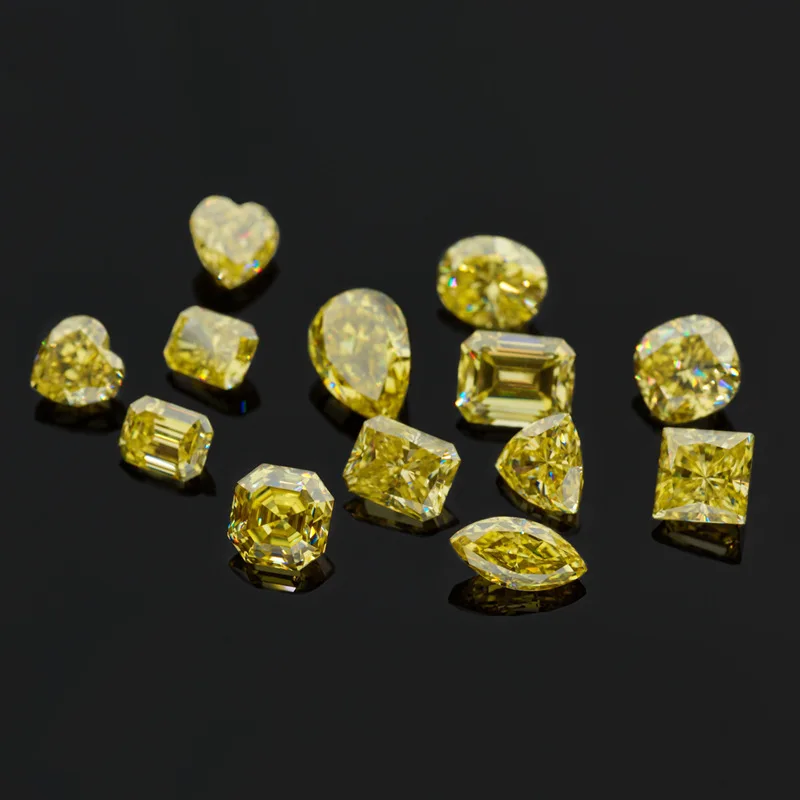 4.0ct Блестящий лимонно-желтый цвет с сертификатом кода талии драгоценный камень VVS отлично подходит для изготовления ювелирных изделий на за...