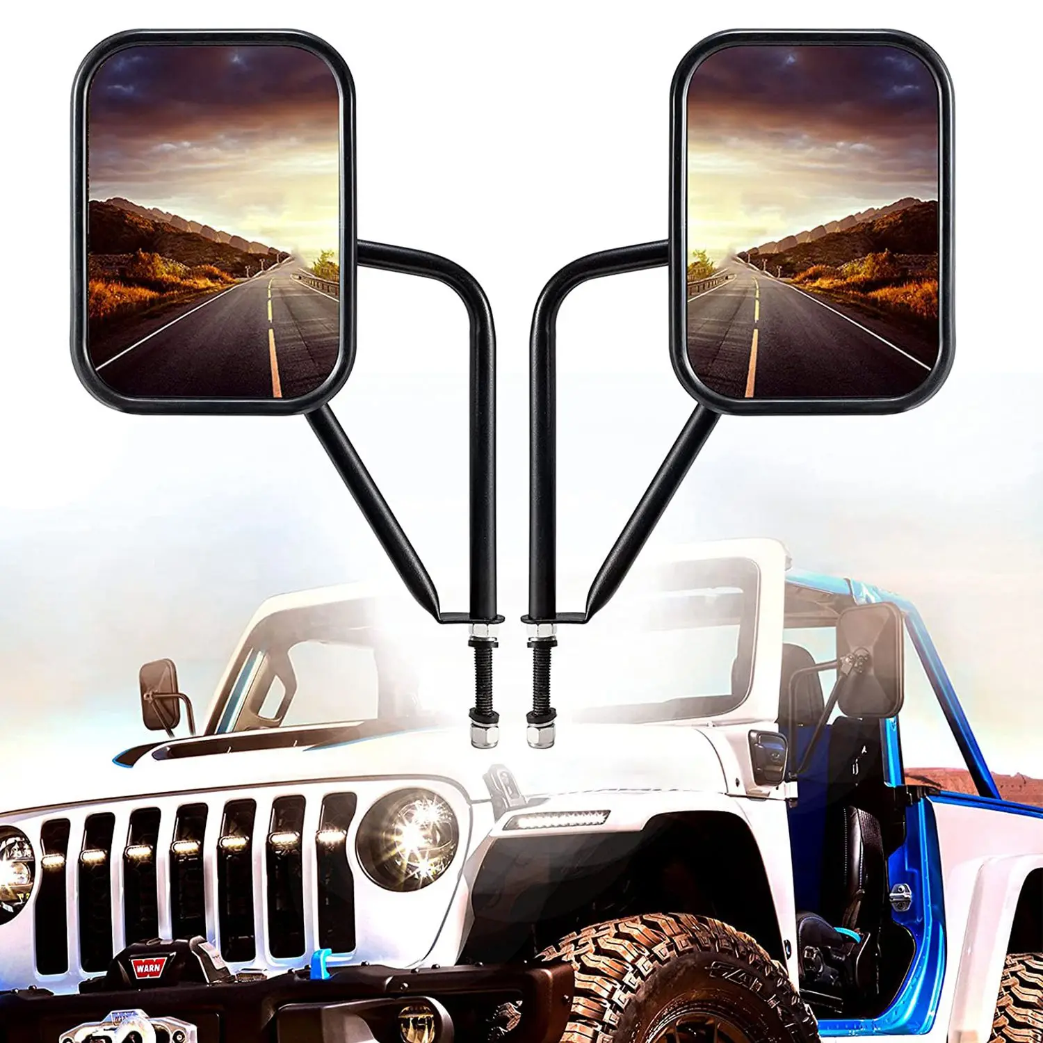 Doors Off Mirrors for Jeep Wrangler CJ YJ TJ JK JL & Unlimited, Wider Rearview Mirrors Square Door Side Hinge Mirror
Doors Off Mirrors for Jeep Wrangler CJ YJ TJ JK JL & Unlimited, Wider Rearview Mirrors Square Door Side Hinge Mirror