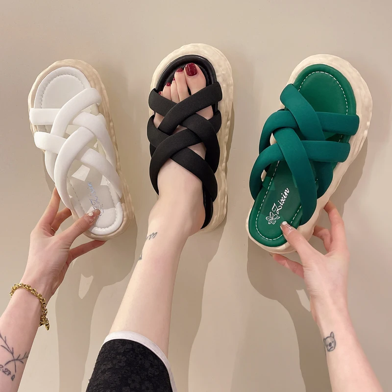 Shoes Women Med Slippers Flat Luxury Slides Platform Soft Designer Cotton Fabric Rome PU Shoes Ladies' Slippers Platform Med Lu
Shoes Women Med Slippers Flat Luxury Slides Platform Soft Designer Cotton Fabric Rome PU Shoes Ladies' Slippers Platform Med Lu