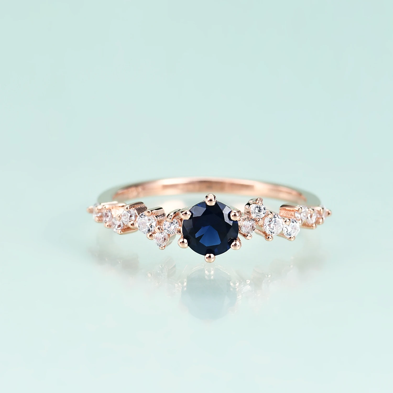 

GOLUCA 18K 14K 10K розовое золото для женщин обручальное кольцо 925 серебряное бриллиант голубой космический центр предложение обручальные кольца