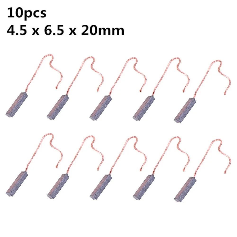 10pc Carbon Brushes Wire Leads Generator For Generic Electric Motor 4.5*6.5*20mm Power Tool Accessories
10pc Carbon Brushes Wire Leads Generator For Generic Electric Motor 4.5*6.5*20mm Power Tool Accessories