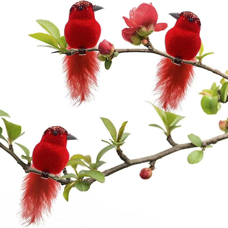 3Pcs Artificial Red Birds Imitation Birds Clip-On Cardinals Feathered Birds Christmas Tree Ornament Foam Xmas Home Garden Decor
3Pcs Artificial Red Birds Imitation Birds Clip-On Cardinals Feathered Birds Christmas Tree Ornament Foam Xmas Home Garden Decor