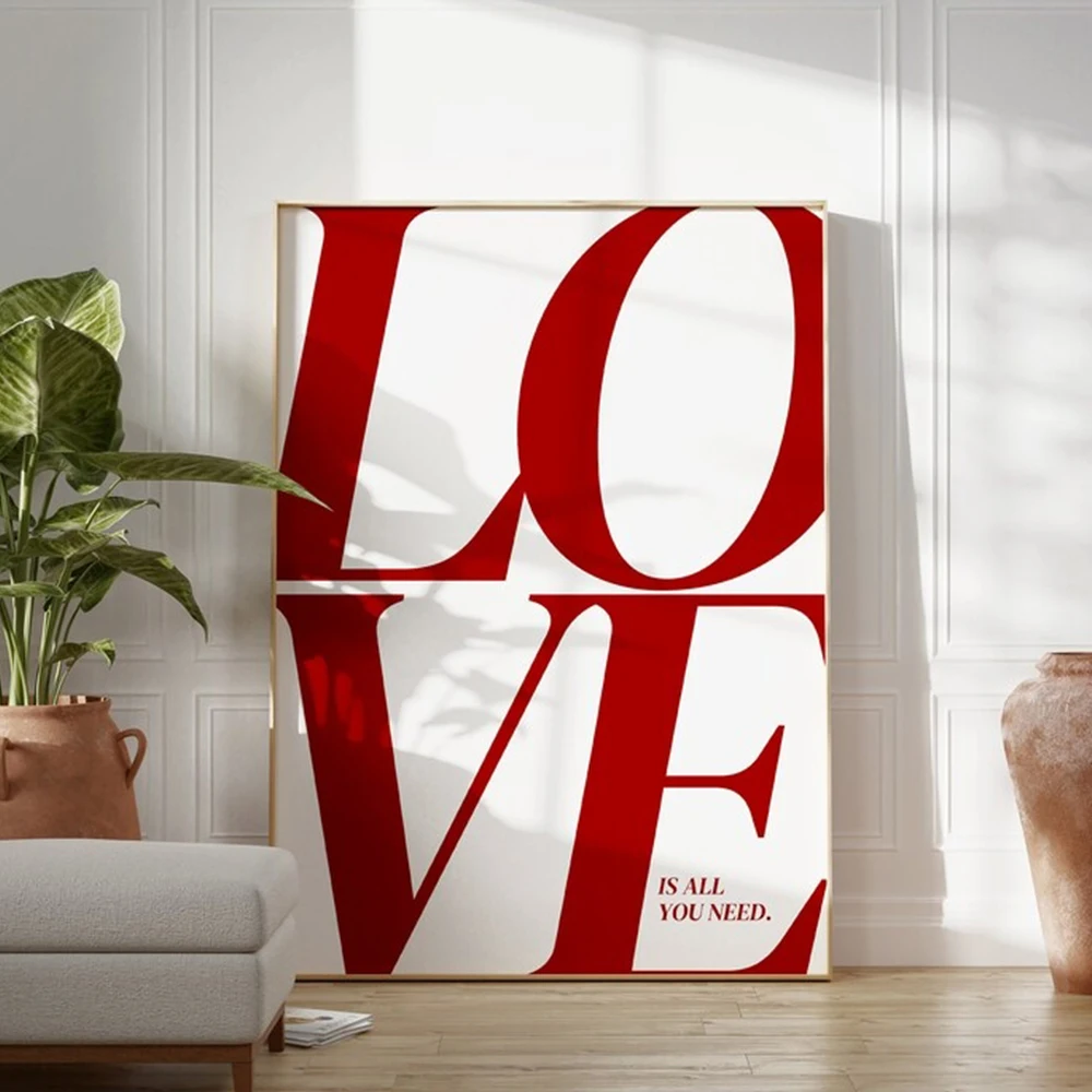 Ретро-постер "Love" красный на холсте
Ретро-постер "Love" красный на холсте