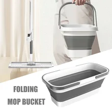 Foldable Mop Bucket Collapsible Portable Wash Basin Dishpan With Handle Fishing Pail Tools Large-capacity Barrel Effective