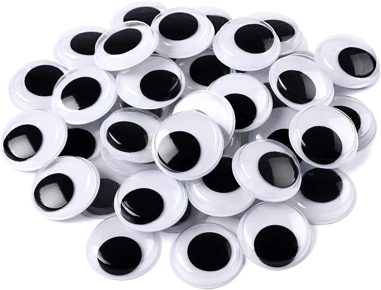 Wholesale 1000 Pcs 20mm Black Wiggle Googly Eyes with Self-Adhesive 20mm Big Packaging
Wholesale 1000 Pcs 20mm Black Wiggle Googly Eyes with Self-Adhesive 20mm Big Packaging