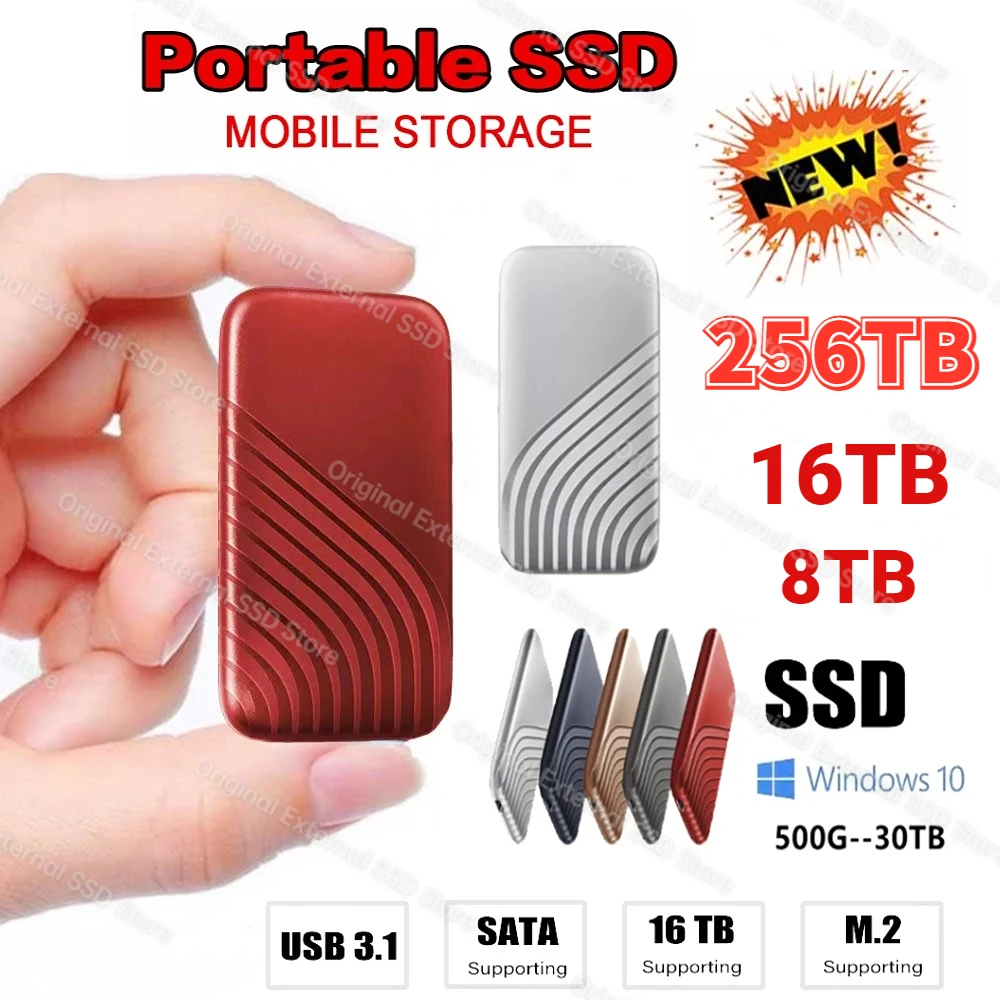 New Original High-speed Portable SSD 2TB 16TB External Hard Drive Storage Type-C USB 3.1 Interface for PC Laptops Computer Mac
New Original High-speed Portable SSD 2TB 16TB External Hard Drive Storage Type-C USB 3.1 Interface for PC Laptops Computer Mac