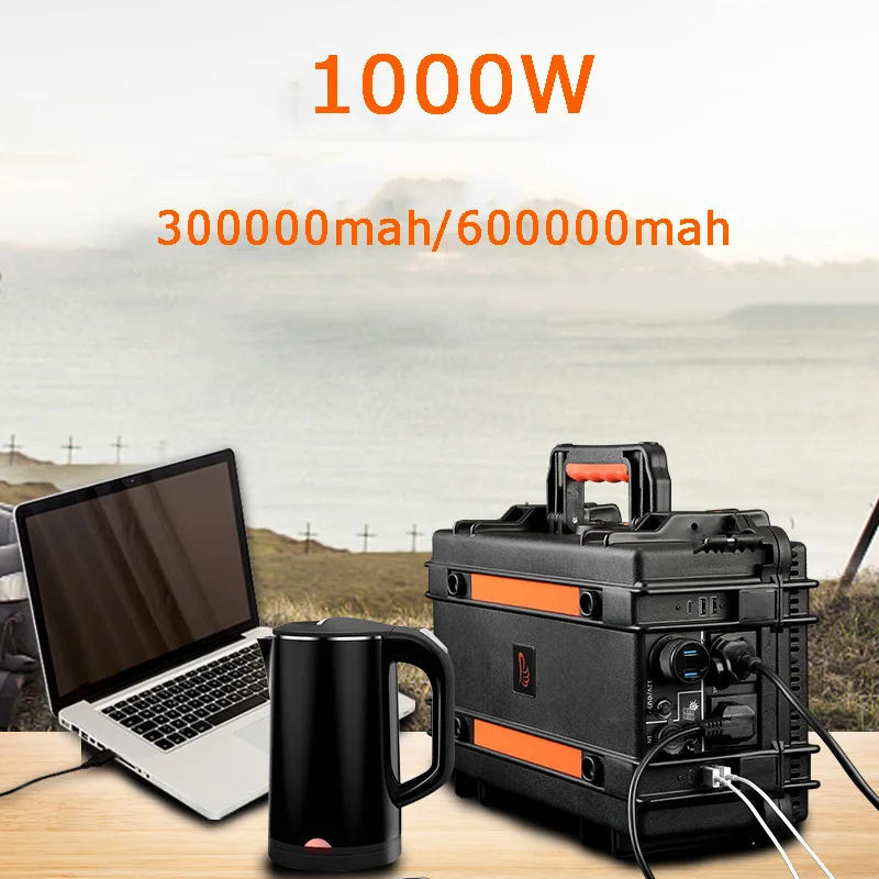 Portable Power Charging Station 220v 1000W 300000mah 600000mah Lithium Battery Inverter Generator Power Bank Supply for Home 
Portable Power Charging Station 220v 1000W 300000mah 600000mah Lithium Battery Inverter Generator Power Bank Supply for Home