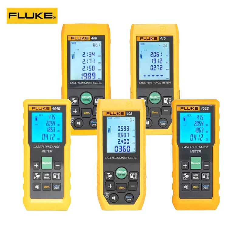 Fluke Laser Distance Meter 40M-100M Multifunctional Rangefinder 404E 405 406E 408 410 Digital Laser Range Finder Measuring Tool
Fluke Laser Distance Meter 40M-100M Multifunctional Rangefinder 404E 405 406E 408 410 Digital Laser Range Finder Measuring Tool