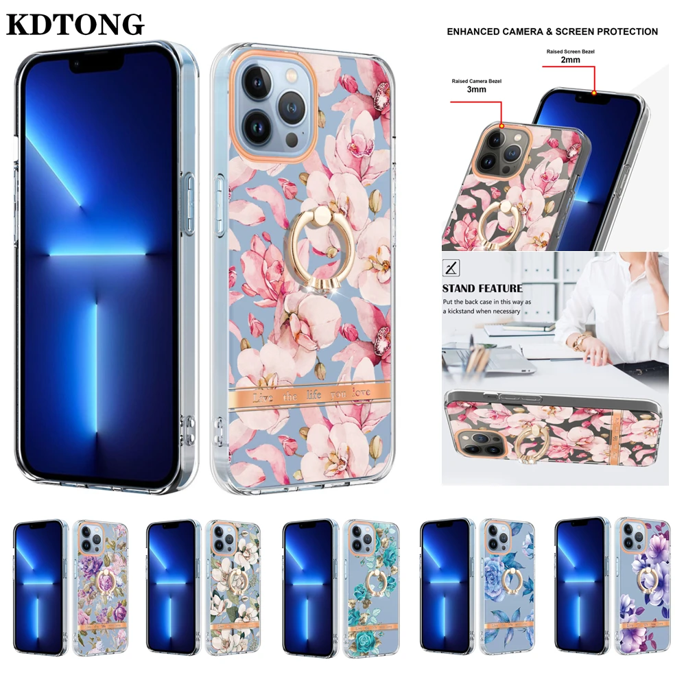 Luxury Transparent Folwer Case for iPhone 14 13 12 11 ProMax 7 8 SE2022 Etui Plating Shockproof Back Cover with Ring Stand Coque
Luxury Transparent Folwer Case for iPhone 14 13 12 11 ProMax 7 8 SE2022 Etui Plating Shockproof Back Cover with Ring Stand Coque