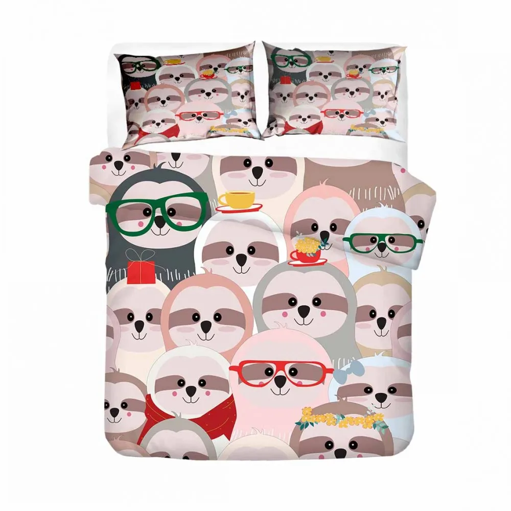 Bedding Set 3D Print Lovely Animal Duvet Cover 2/3 Pieces Cartoon Sloth Home Textile Bed Quilt Cover Pillowcase (No S)
Bedding Set 3D Print Lovely Animal Duvet Cover 2/3 Pieces Cartoon Sloth Home Textile Bed Quilt Cover Pillowcase (No S)