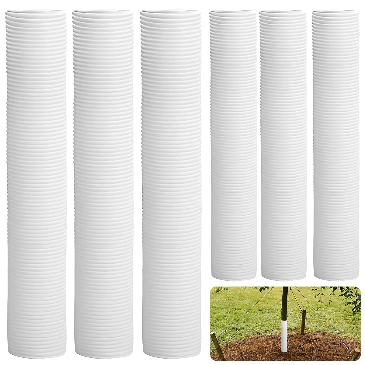 L 6Pcs Tree Trunk Protectors Plastic Tree Bark Protector Tube Universal Reusable Tree Guard Bark Plant Protectors Durable Trunk
L 6Pcs Tree Trunk Protectors Plastic Tree Bark Protector Tube Universal Reusable Tree Guard Bark Plant Protectors Durable Trunk
