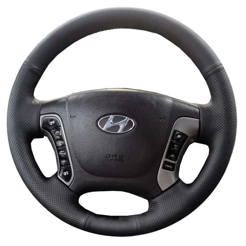 Black Leather Hand Stitched Car Steering Wheel Cover For Hyundai Santa Fe 2007 2006 2008 2009 2010 2011 2012 Accessories
Black Leather Hand Stitched Car Steering Wheel Cover For Hyundai Santa Fe 2007 2006 2008 2009 2010 2011 2012 Accessories