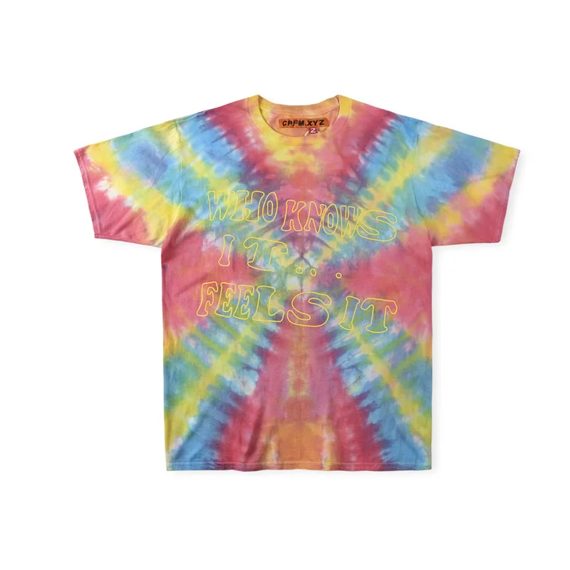 

CPFM.XYZ Cactus Tie-Dyed Printing Short-Sleeved Round Neck T-Shirt For Men And Women